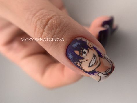 #rinokumura #aonoexorcist #blueexorcist #nails #fanart Parasyte Anime, Anime Nail Art, Anime Nail, Rin Okumura, Anime Nails, Ao No Exorcist, Nails Blue, Nails Black, Blue Exorcist