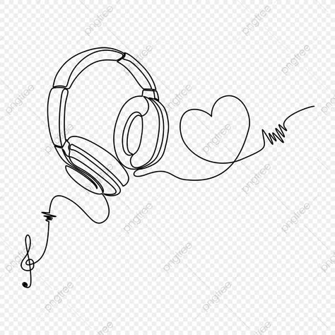 Draw Headphones, Headphones Doodle, Headphone Art, Stethoscope Drawing, Dumbest Tattoos, Headphones Tattoo, Music Notes Drawing, Headphones Drawing, Phone Drawing