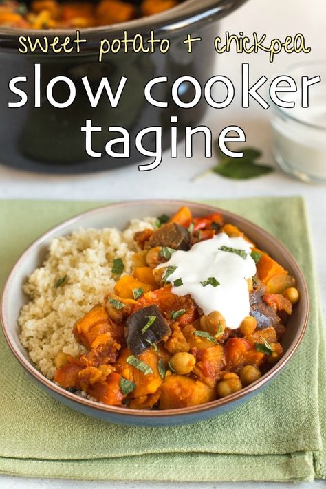 Vegetarian Tagine, Meera Sodha, Moroccan Stew, Vegetarian Slow Cooker Recipes, Slow Cooker Sweet Potatoes, Vegan Slow Cooker, Tagine Recipes, Coctails Recipes, Slow Cooker Vegetarian