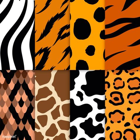 Set of seamless animal print pattern vectors | free image by rawpixel.com / manotang Cheetah Print Wallpaper, Animal Print Background, Animal Print Wallpaper, Animal Print Pattern, Print Design Pattern, Animal Print Nails, Textile Pattern Design, Animal Prints Pattern, Animal Print Fashion