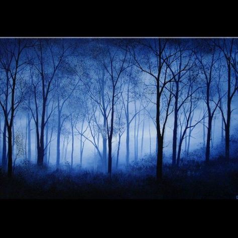 Intermediate Acrylic Painting, Fog Photography, Fog Forest, Cheap Canvas Prints, Blue Trees, Cheap Canvas, Blue Fog, Fog Blue, Large Canvas Painting