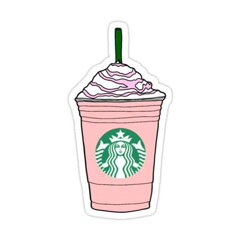 Starbucks Wallpaper, Starbucks Art, Stickers Cool, Preppy Stickers, Drink Stickers, Starbucks Frappuccino, Cute Laptop Stickers, Pop Stickers, Tumblr Stickers