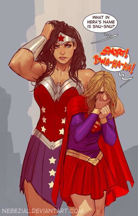 Wonder Woman - Supergirl - Futurama - Snu-Snu    #WonderWoman #Supergirl #Futurama #SnuSnu #Comics #ComicBooks Wonder Woman Art, Univers Dc, Wonder Woman Costume, Comics Girls, Futurama, Dc Characters, Dc Comics Art, Dc Heroes, Superhero Art