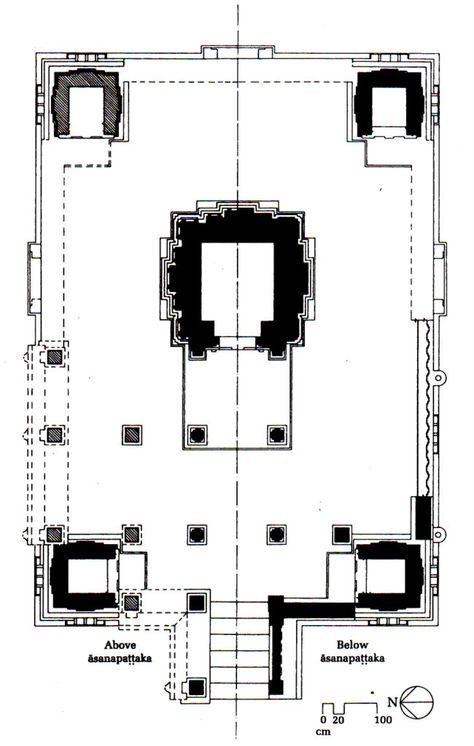 https://flic.kr/p/s3ovd5 | DOC81/9835 - Plan of the Harihara temple No. 2 at Osian | Fig. 79 in: MEISTER, Michael W.; DHAKY, M.A. and DENA, Krishna (1988). Encyclopaedia of Indian Temple Architecture. North India. Period of Early Maturity c. AD. 700 - 900. American Institute of Indian Studies, Princeton University Press, Vol. II, Part 2. Temple Plan, Stair Design Architecture, Building Types, Zbrush Models, Indian Temple Architecture, Stair Design, Alchemy Art, Drawing Architecture, 2d Drawing