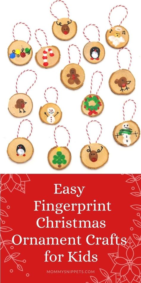 Christmas Enterprise Ideas For Kids, Christmas Craft For Kindergartners, Fingerprint Christmas Ornaments, Christmas Ornament Crafts For Kids, Ornament Crafts For Kids, Christmas Creatives, Printable Christmas Countdown, Christmas Fundraiser, Kids Crafts Ornaments