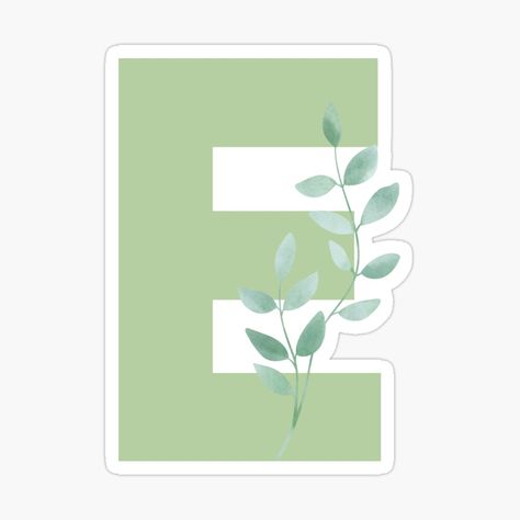 The Letter E Aesthetic, Green Letter Aesthetic, Letter E Aesthetic, H Wallpaper Letter Aesthetic, Sage Green Stickers, Peta Pikiran, Decorative Lettering, Printable Paper Patterns, Pink Scrapbook