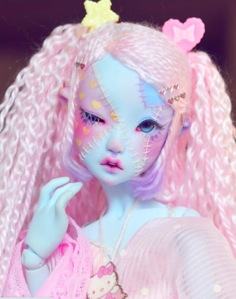 Pastel Makeup, Pastel, Dolls, Halloween, Skin, Makeup, Hair, Pink, Blue