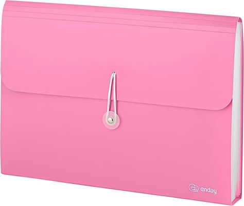 Pink Office Supplies, Expanding File Folder, Accordion Folder, Preppy School Supplies, College Notebook, File Folder Organization, Pink Planner, School Bag Essentials, Plastic Folders