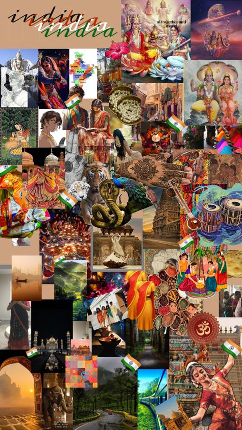 just showing some features of india and the biggest three pictures some gods of hinduism Peace Illustration, Beautiful Collage, Do It Again, Ancient India, Indian Aesthetic, Life Is A Journey, Aesthetic Collage, India Travel, Travel Life