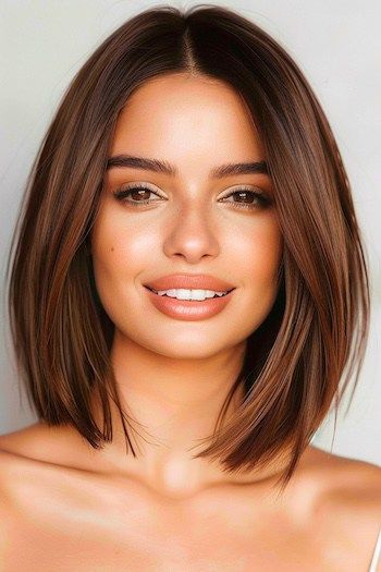 U Shaped Haircut Short Hair, Chopped Lob Haircut, Long Bob Inverted, Lob For Thinner Hair, Medium Lob With Curtain Bangs, Lob Thick Hair Straight, Kids Lob Haircut, Lob Haircut Fine Hair Brunette, Women’s Haircut Lob