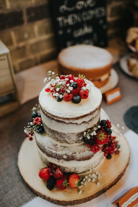 Wedding Cake Fruit And Flowers, Wedding Cakes Fruit, Fruit Wedding Cake, Vintage Pasta, Fruit Cake Design, Hampstead London, Fruit Wedding, Design Strategies