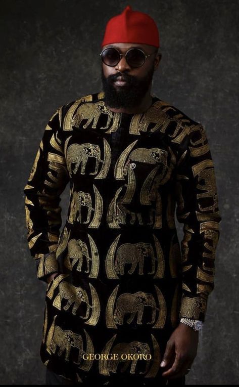 Isiagu Styles For Men, Igbo Attire, African Photoshoot, Igbo Culture, Isi Agu, Royalty Clothes, Men Native, Latest African Wear For Men, Couples African Outfits