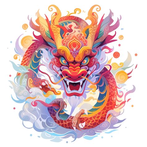 Chinese Graphic Design, Chinese Dragon Illustration, Dragon Digital Art, Cartoon Png Transparent, Chinese Dragon Drawing, Chinese Dragon Art, Logo Dragon, Chinese Graphic, Vector Illustration Character