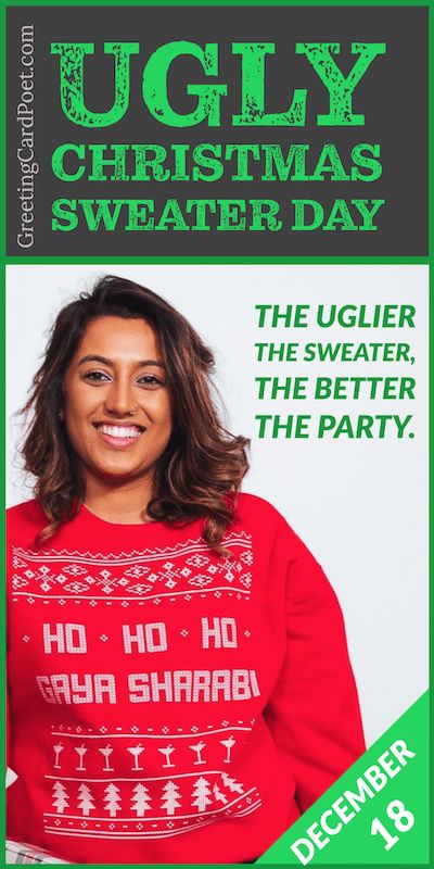 Ugly Christmas Sweater Day: Quotes, Jokes, Instagram Captions, FAQs #uglychristmassweater #UglySweaterDay #uglysweater Ugly Christmas Sweater Quotes, Ugly Sweater Day, Best Ugly Christmas Sweater, Bottle Cozies, Christmas Sweater Vest, Buddy The Elf, Sweater Trends, Day Quotes, Time To Celebrate