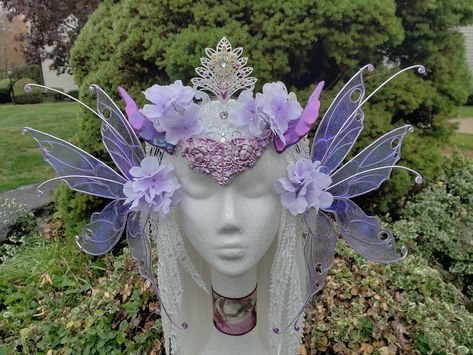 Diy Fairy Crown Headpieces, Faerie Headpiece, Spring Fairy Costume, Fairy Head Piece, Fairy Headpiece Diy, Torrington Connecticut, Shells And Pearls, Fairy Headpiece, Nature Fairy