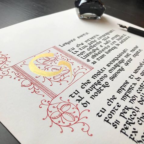 UNCIAL PRAYER, PRIVATE COMMISSION Uncial Calligraphy Art, Uncial Script, Uncial Calligraphy, Calligraphy Writing Styles, Calligraphy Types, Aesthetic Writing, Ink Pen Art, Illustrated Manuscript, Calligraphy Artwork