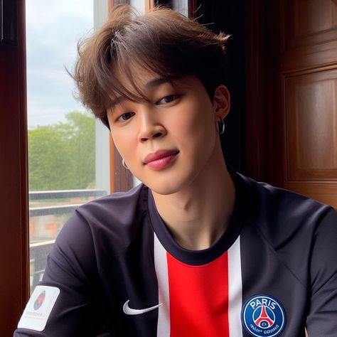 #parkjiminfrance #jimin #jiminfootball #jiminpsg #bts #btsfrance #btsparis #btsfootball [MADE BY AN AI] Jimin Edit, Jimin Pictures, Exotic Flowers, Bts Wallpaper, Park Jimin, Real Madrid, Selfies, Soccer, Bts