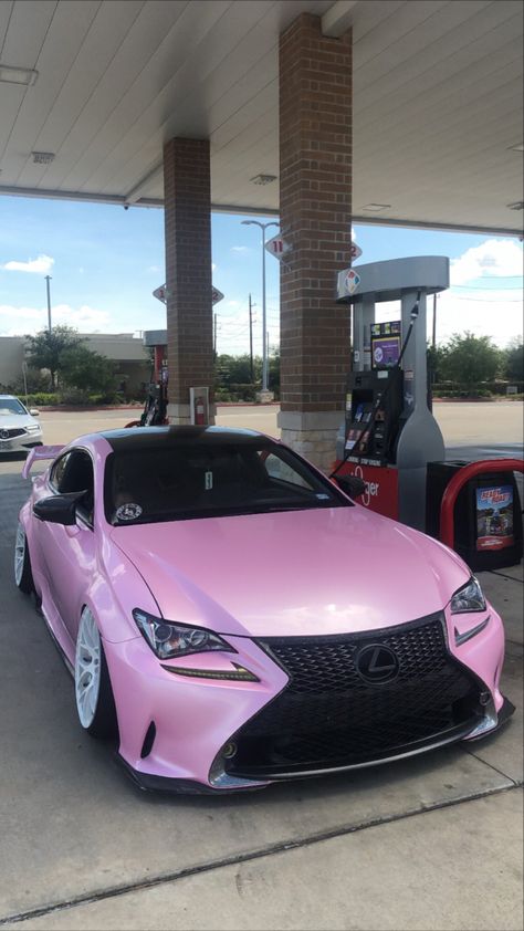 Pink Lexus Car, Pink Lexus Is250, Pink Supra, Hot Pink Cars Aesthetic, Pink Lexus, Black And Pink Car Wrap, Pink Street Racing Car, Pink Fuzzy Dice, Tokyo Drift Cars Pink