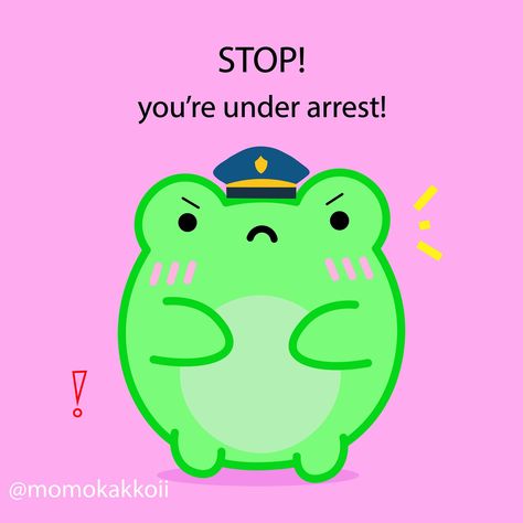 You're under arrest! 🚨 . . . Tags #frogart #frogstagram #comic #comics #comicsofinstagram #comicsart #frogmemes Cartoon Mood, Frog Art, Please Stay, Cool Names, Sweet Pea, Comic Art, Happy New Year, Merry Christmas, Comics