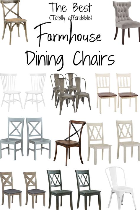 Dining Room Chair Ideas, Room Chair Ideas, Budget Farmhouse Decor, Large Farmhouse Table, Farmhouse Style Dining Room, Dining Room Decorating, Dream Dining Room, Farmhouse Table Chairs, Farmhouse Dining Room Table