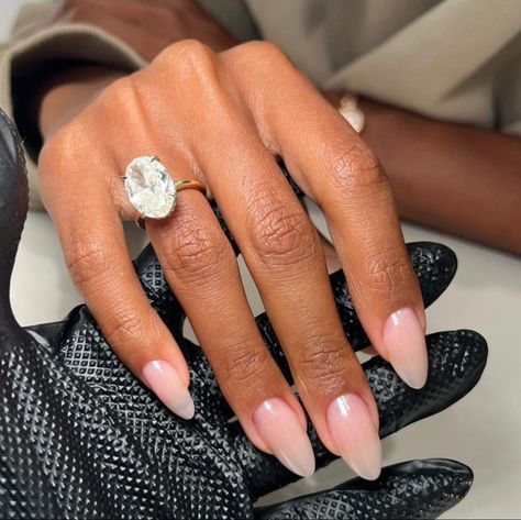 Jasmin Tookes, Dream Wedding Ring, Nails Salon, Jasmine Tookes, Wedding Nails For Bride, Bride Nails, Dream Engagement Rings, Oval Ring, Bridal Nails