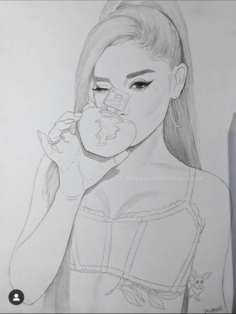 Ariana Grande Anime, Ariana Grande Drawings, 얼굴 드로잉, Girl Drawing Sketches, Disney Art Drawings, Celebrity Drawings, Beauty Art Drawings, Easy Drawings Sketches, Pencil Art Drawings