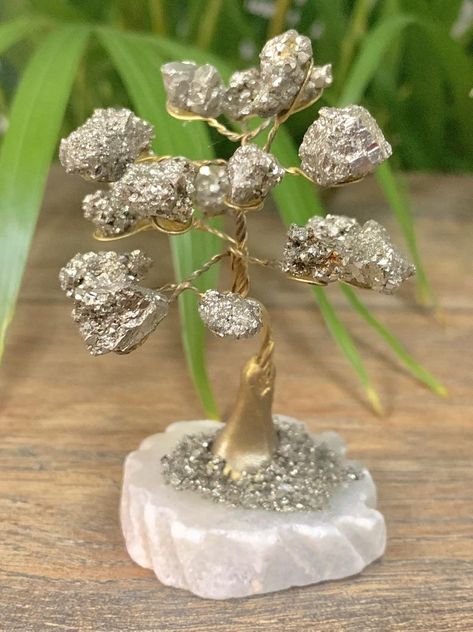 Pyrite Gem tree crystal tree gemstone tree Feng Shui tree good | Etsy Feng Shui Tree, Gem Tree, Feng Shui Crystals, Gemstone Tree, Engraved Plates, Stone Wallpaper, Crystal Therapy, Crystal Tree, Meditation Stones