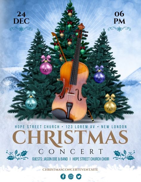 Christmas Concert Flyer Christmas Concert Poster, Christmas Concert Ideas, Concert Flyers, Halloween Promotions, Christmas Promo, Halloween Bar, Concert Poster Design, Concert Flyer, Christmas Promotion