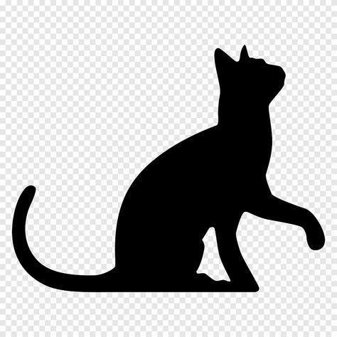 Silhouette Chat, Tabby Kittens, Havana Brown Cat, American Wirehair, Black Cat Silhouette, Wedding Silhouette, Cat Vector, Cat Quilt, Animal Silhouette