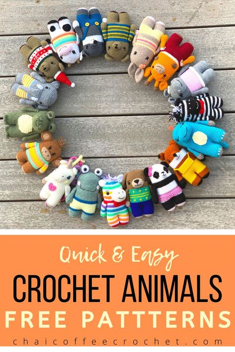 Free Crochet Animal Patterns, No Sew Amigurumi, Easy Amigurumi, Crochet Toys Free, Easy Crochet Animals, Crochet Animal Amigurumi, Cozy Crochet Patterns, Amigurumi Animals, Crochet Animals Free Patterns