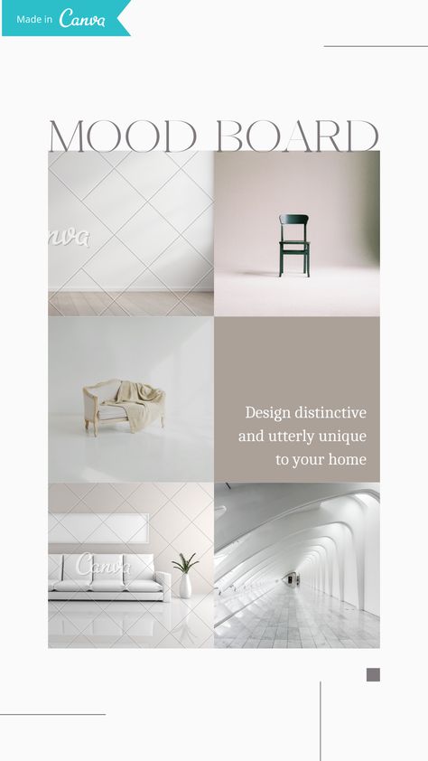 Modern MoodBoard Instagram Story Template Interior Design Instagram, Branding Website Design, Minimalism Interior, Mood Board Design, Organizing Your Home, Minimal Design, Graphic Design Inspiration, Modern Interior, Mood Boards