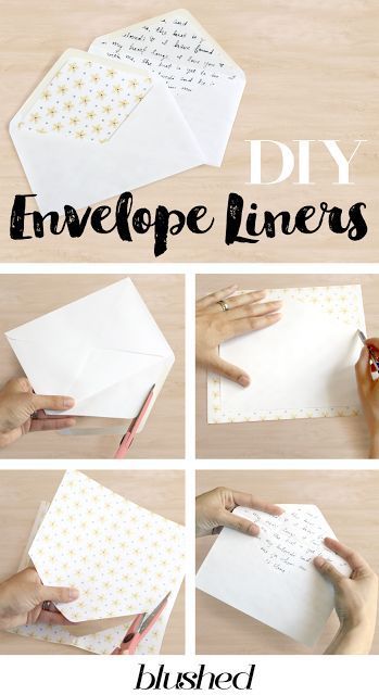 DIY envelope liners for your wedding, special event or love note!  Easy to follow directions for making your own envelope liners from personal artwork, scrap paper or wrapping paper Envelope Inserts Diy, Liner Ideas, Diy Envelope Liners, Hand Lettering Envelopes, Envelope Liner Template, Diy Stationary, Decorated Envelopes, Printable Envelope, Diy Envelope