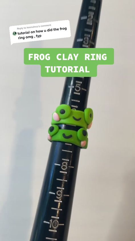 Frog Clay, Fimo Ring, Clay Ring, Clay Rings, Tanah Liat, Indie Jewelry, Ceramics Pottery Art, Clay Jewelry Diy, Cute Clay