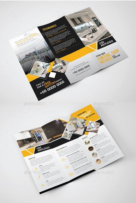 Tri fold Brochure Template Vector EPS, AI Illustrator. Download here: http://graphicriver.net/item/tri-fold-brochure-/16677030?ref=ksioks Fold Letter, Tri Fold Brochure Template, Leaflet Layout, Indesign Layout, Construction Business Cards, Template For Business, Brochure Inspiration, Trifold Brochure Design, Illustrator Template