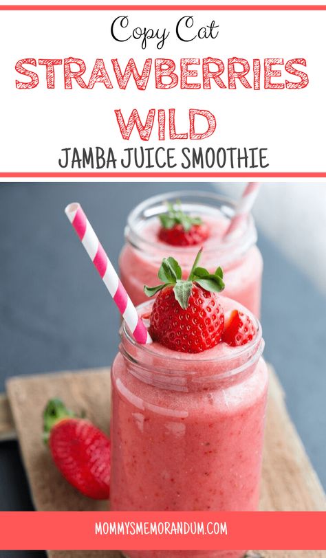 Jamba Juice Strawberries Wild, Juice It Up Recipes Smoothies, Jamba Juice Smoothies Recipes, Strawberry Wild Jamba Juice Recipe, Strawberry Orange Juice Smoothie, Copycat Jamba Juice Smoothies, Juice It Up Recipes Copycat, Raspberry Strawberry Smoothie, Strawberries Wild Jamba Juice Recipe