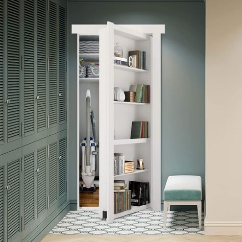 Hidden Door Library, Diy Murphy Door Plans, Murphy Door Bookcases, Murphy Bookcase, Diy Secret Door, Hidden Safe Ideas, Bookcase Hidden Door, Diy Hidden Door, Door With Storage