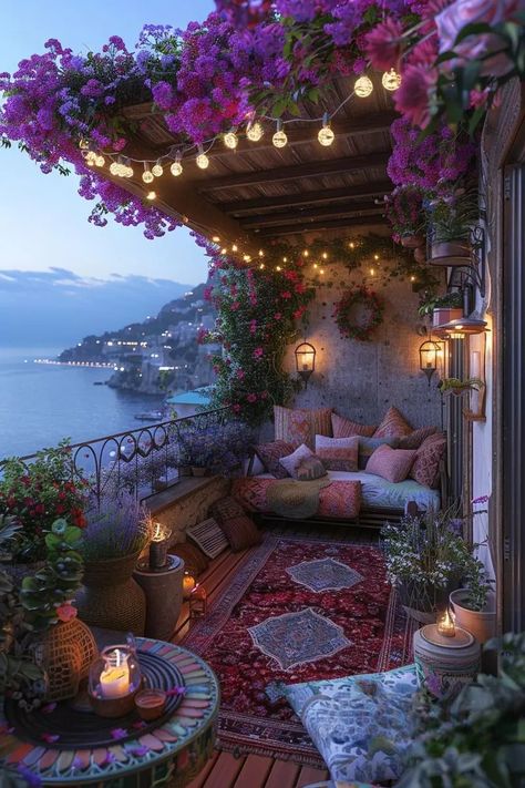 My Kemetic Dreams Character Flower House Vibe, Reading Retreat, Pretty Architecture, 2024 Bedroom, Flower House, Dream Beach Houses, Cave House, Breathtaking Places, Garden Lights