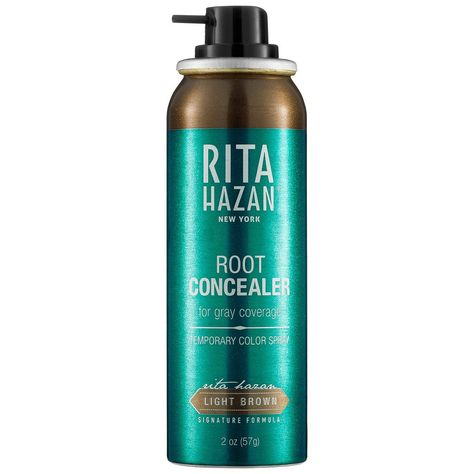 Rita Hazan Root Concealer Gray Roots, How To Dye Hair At Home, Root Concealer, Covering Gray Hair, Grey Roots, Temporary Hair Color, Gray Coverage, Going Gray, Grey Hair Color