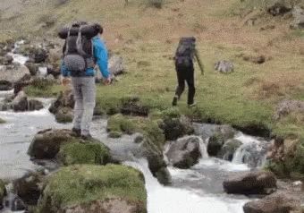 Hiking Camping GIF - Hiking Camping River - Discover & Share GIFs Survival Gear List, America's Funniest Home Videos, Ultralight Hiking, Funny Home Videos, America Funny, Slippery When Wet, Funny Fails, Keep Calm, Trekking