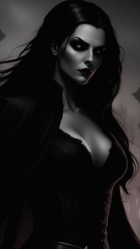 New Love Pic, Dark Gothic Art, Vampire Girls, Photo Logo Design, Vampire Art, Black Goddess, Goth Beauty, Goth Art, Beautiful Dark Art