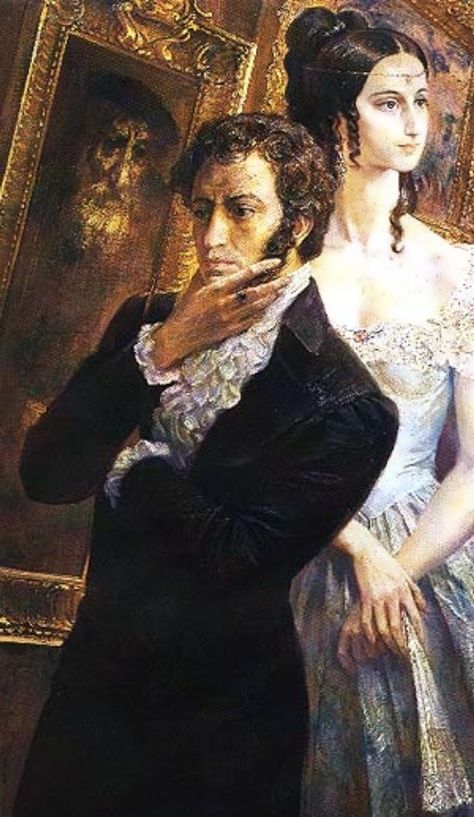 Alexander Pushkin and Natalia Goncharova Thumbnails Art, Alexander Pushkin, Russian Writers, Russian Avant Garde, Avant Garde Artists, Ancient Goddesses, Russian Literature, Russian Culture, Marc Chagall