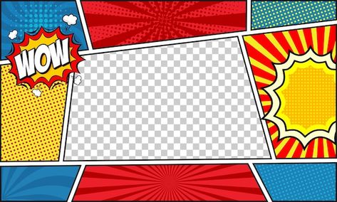 Comic Design Layout, Frame Background Design, Cartoon Frame, Comic Background, Style Comic, Comic Frame, Retro Comic Book, Event Poster Design, Frame Background