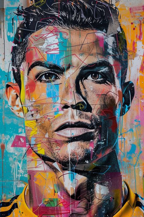 Cristiano Ronaldo Painting, Cr7 Art, Cr7 Poster, Cristiano Ronaldo Art, Ronaldo Art, Football Paintings, Bob Marley Art, Dj Images Hd, Ronaldo Cristiano