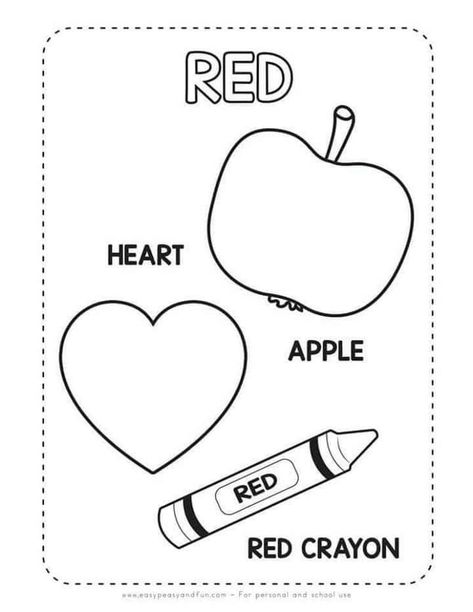 Color Red Activities, Learning Colors Preschool, Coloring Worksheets For Kindergarten, Preschool Color Activities, Color Worksheets For Preschool, Red Crayon, Kindergarten Songs, Homeschool Preschool Curriculum, English Activities For Kids