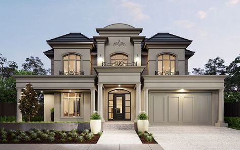 Classic House Exterior, Classic House Design, Casa Country, Modern House Facades, Modern Exterior House Designs, Casas Coloniales, Melbourne House, Storey Homes, House Outside Design