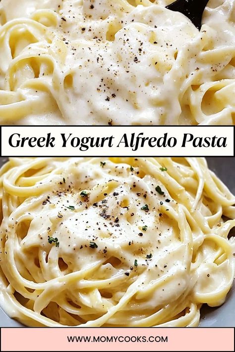 Traditional Alfredo sauce is beloved for its rich, creamy texture and savory taste. However, it’s typically made with heavy cream and butter, which can make it a bit indulgent. This Greek Yogurt Alfredo Pasta offers a lighter take on the classic sauce, substituting Greek yogurt to create a delicious, creamy sauce with a fraction of the fat and calories. Alfredo Sauce With Greek Yogurt, Healthier Alfredo Sauce, Yogurt Alfredo Sauce, Greek Yogurt Pasta Sauce, Greek Yogurt Alfredo Sauce, Traditional Alfredo Sauce, Healthy Alfredo, Greek Yogurt Pasta, Healthy Alfredo Sauce