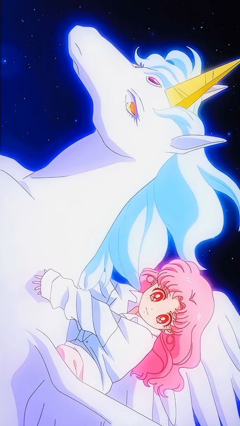 Chibi Moon And Helios, Unicorn Anime, Chibiusa And Helios, Saylor Moon, Crystal Power, Sailor Chibi Moon, Chibi Moon, Usagi Tsukino, Pretty Guardian Sailor Moon