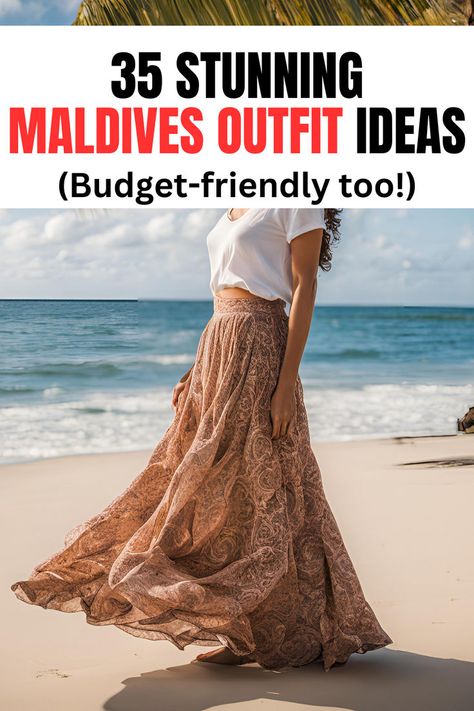 31+ Chic Maldives Outfit Ideas (+ Stunning Plus Size Looks!) Packing For Beach Vacation Outfits, Maldives Outfit Ideas, Maldives Outfit, Travel Light Outfits, Outfit Ideas For Couples, Dinner Looks, Best Travel Outfits For Women, Stylish Travel Outfit, Casual Travel Outfit