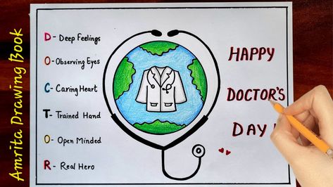 Video Tutorial uploaded on Amrita Drawing Book Channel. Subscribe for more upcoming exciting videos and Tutorials #drawing #doctorsday #national #world #easydrawing #howtodraw #amritadrawingbook Doctors Day Drawing Ideas, National Doctors Day Poster, Doctors Day Drawing, Doctors Day Poster, Doctors Day Images, World Doctors Day, Doctor Drawing, Easy Mandala, National Doctors Day