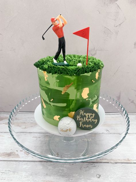 Lemon Golf Cake Golf Cake Design, Birthday Cake Golf Theme, Golf Buttercream Cake, Golf Cakes For Men Birthdays, Golf Cake Ideas, Boyfriend Cake, Golf Birthday Cake, Golf Themed Cakes, Golf Birthday Cakes